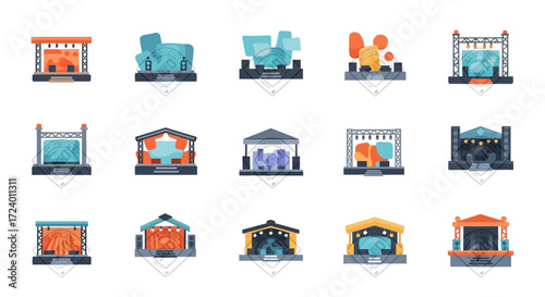 Various Stage Designs for Concerts and Events.