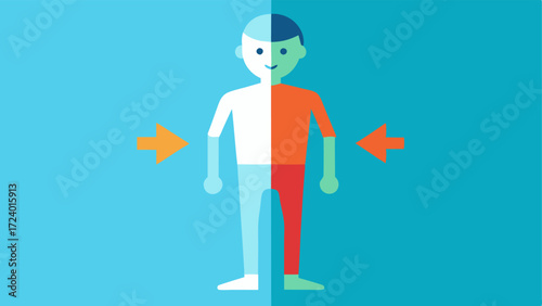Before and After A split illustration showing a patient before therapy with joint issues and after treatment performing physical activities with ease.