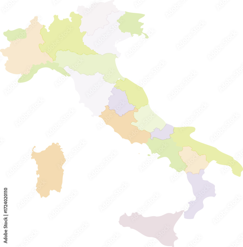 Obraz premium map of italy outline illustration
