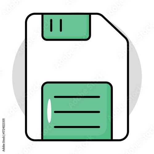 User interface colored outline icons