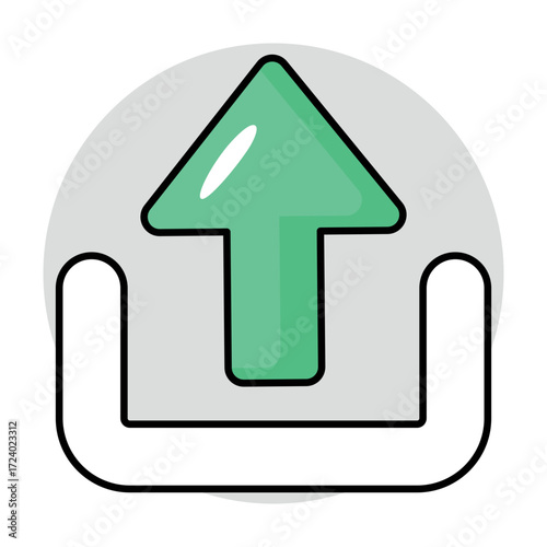 User interface colored outline icons