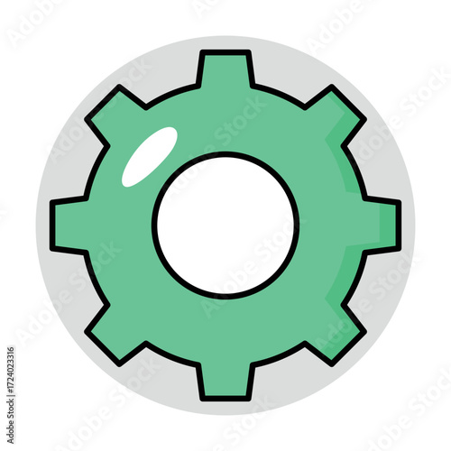 User interface colored outline icons