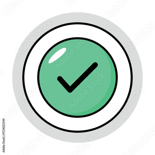 User interface colored outline icons