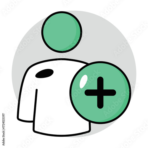 User interface colored outline icons