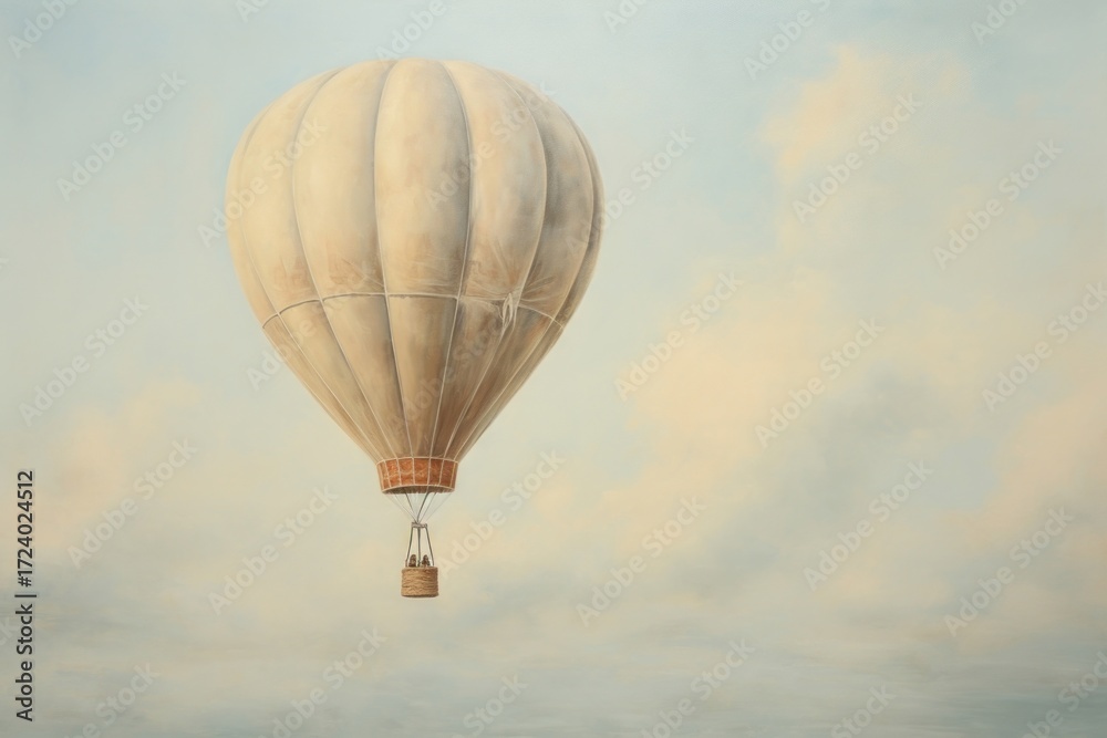 Fototapeta premium Close up on pale Balloon balloon aircraft vehicle.