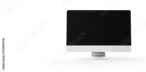 All-in-one desktop computer mockup isolated on transparent background – modern technology template