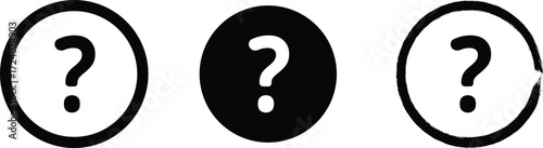 Question mark icon symbolizing help and support. Ideal for apps, websites, and customer service design