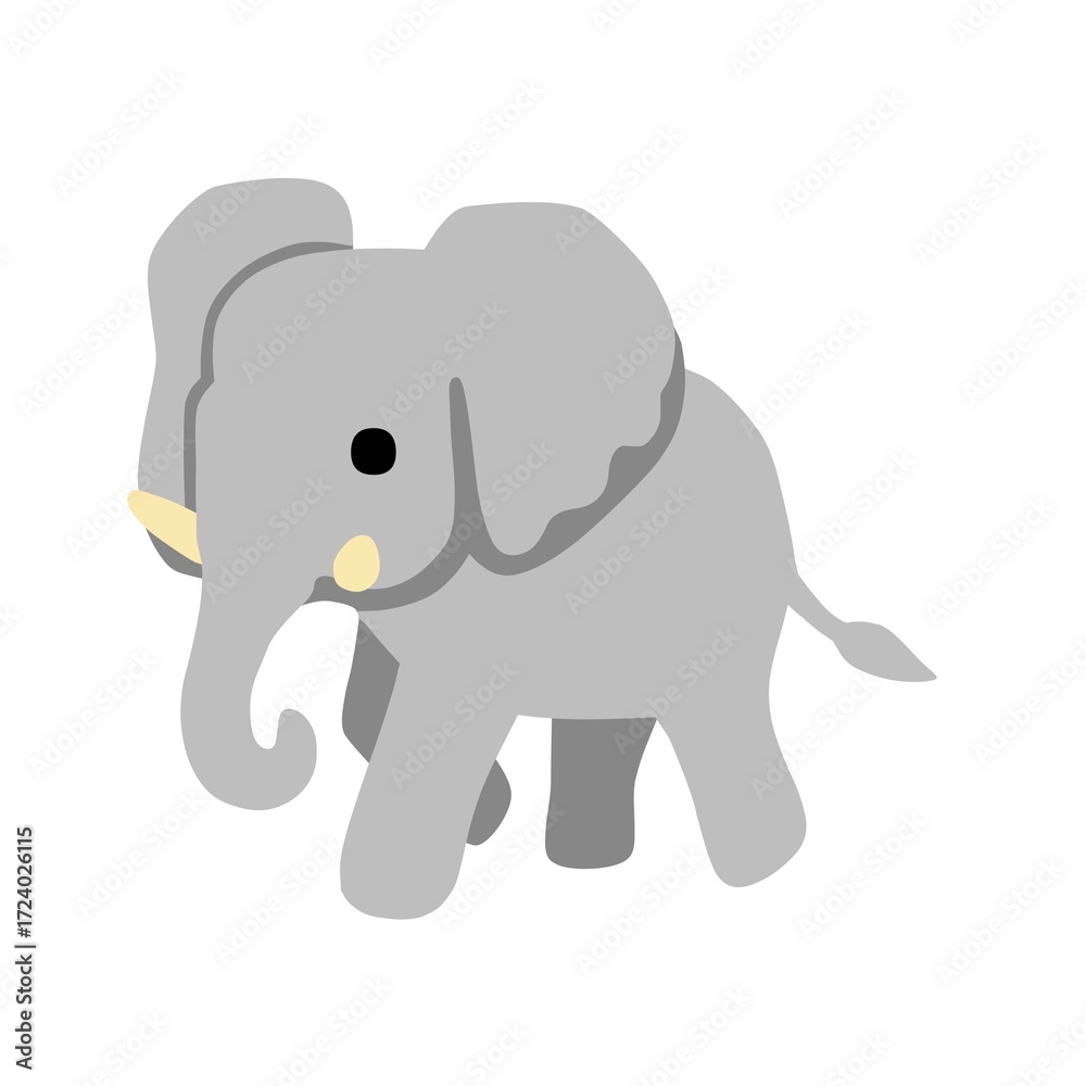 Fototapeta premium baby elephant cartoon