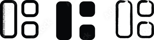 Grid layout icon for apps and dashboards. Perfect for admin panels and user interfaces