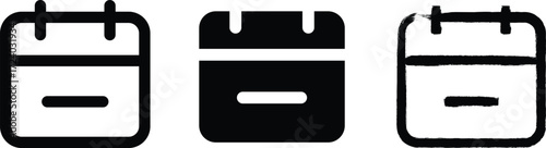 Minimalist calendar with check icon. Perfect for task managers, schedules, and productivity app