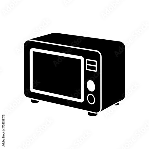A simple microwave silhouette on transparent background