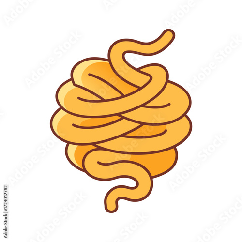 vector illustration of a curly fry