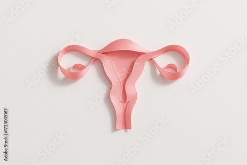 Anatomy of the Uterus: A detailed, artful depiction of the female reproductive organ, showcasing the intricacies of the uterus.