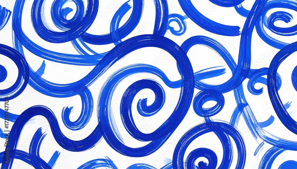 Fototapeta premium Blue abstract swirls pattern