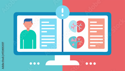 Comparison Analysis A splitscreen view comparing a normal test result to an abnormal one highlighting the AIs diagnostic capability.