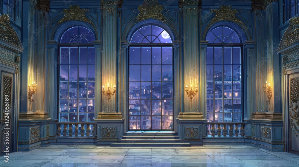 Fototapeta premium Grand hall night view