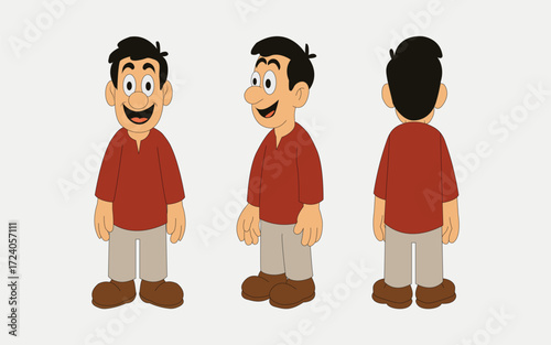 Indian man cartoon character. moral stories for the best cartoon character.