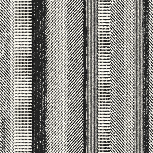 Monochrome Grain Broken Variegated Stripes Pattern