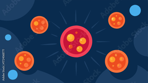 Cellular Boost A closeup view of cells receiving infrared light depicted as glowing cells to represent stimulation and healing at the cellular level.