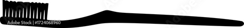 black and white silhouette of a Toothbrush vector on a white background
