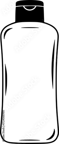 black and white silhouette of a Conditioner vector on a white background
