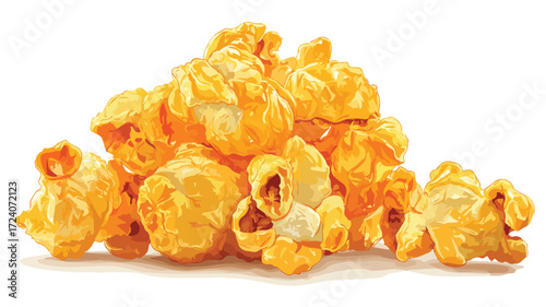 Crisp Popcorn Vector Illustration on White Background