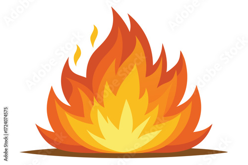 Fiery flames burst upward in a bright display, showcasing an of heat and intensity