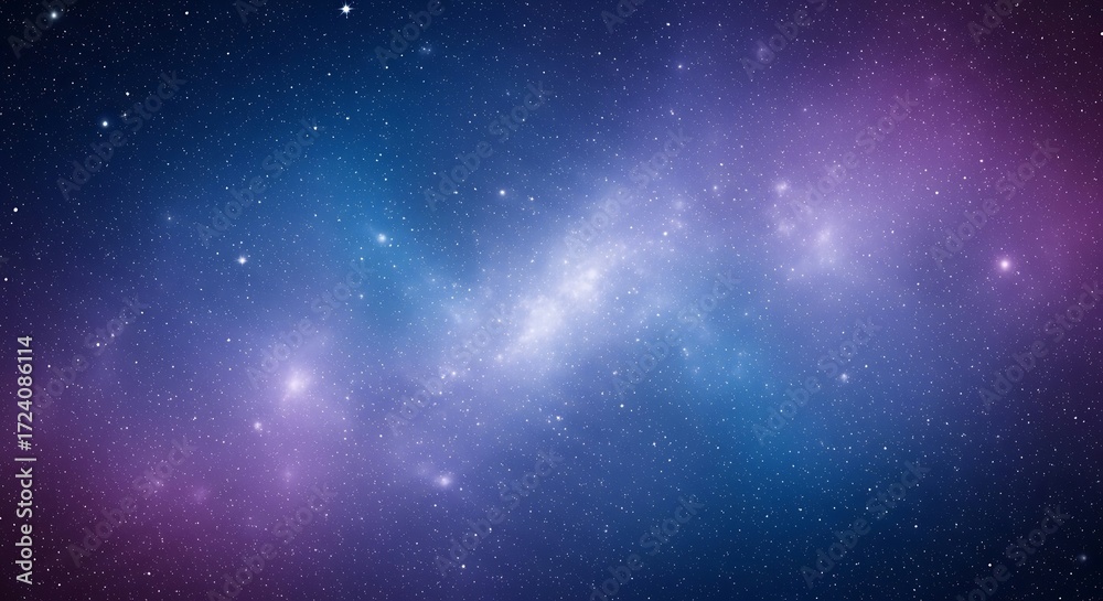 Obraz premium Majestic deep space expanse with starfield and ethereal nebula glow