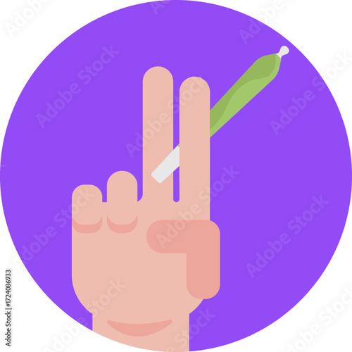Rolled cannabis cigarette, ready for smoking.
