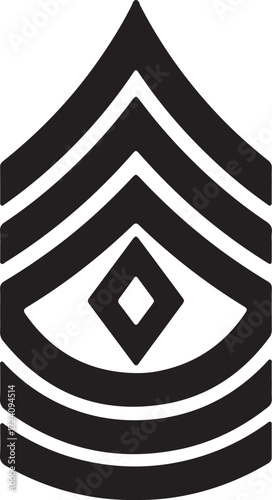 Vector art of army staff sergeant rank insignia
