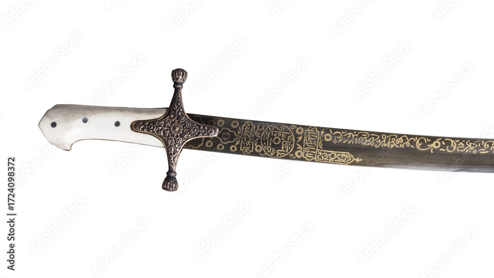 Obraz premium old sword on white background