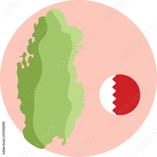 Qatar Location Map – Depicts Qatar’s position on a regional map of the Middle East.