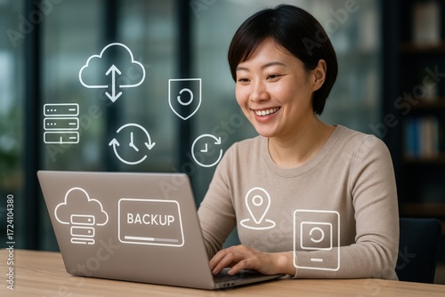 Cloud data backup management office workspace digital content professional environment user-centric view technology innovation