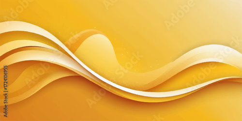 Abstract vector background featuring smooth, swirling lines and flowing orange curves that create a dynamic, wavy design