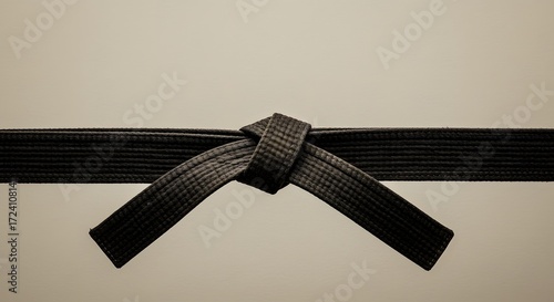 Wallpaper Mural Martial arts white belt tied on neutral surface with soft natural light Torontodigital.ca