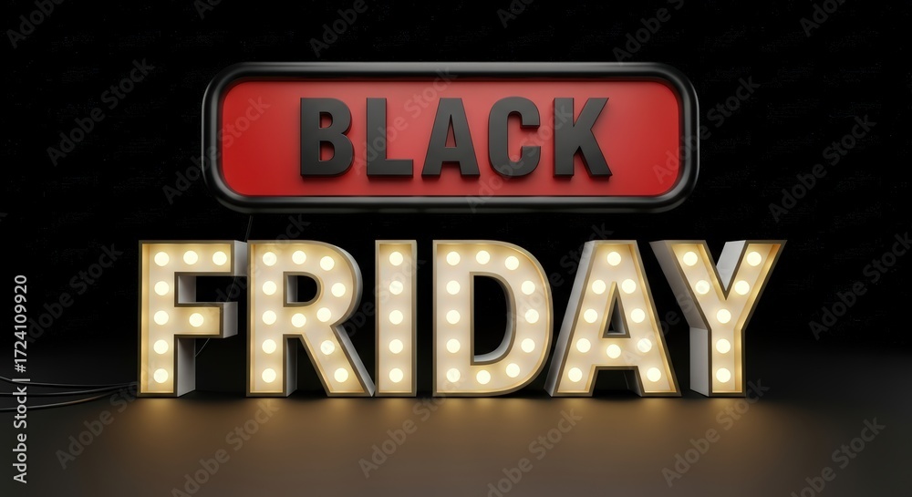Obraz premium Black Friday Sale Sign