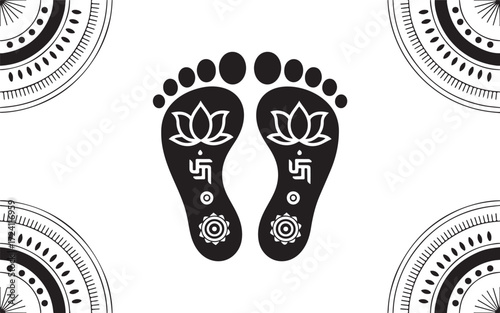Divine footprint graphic design