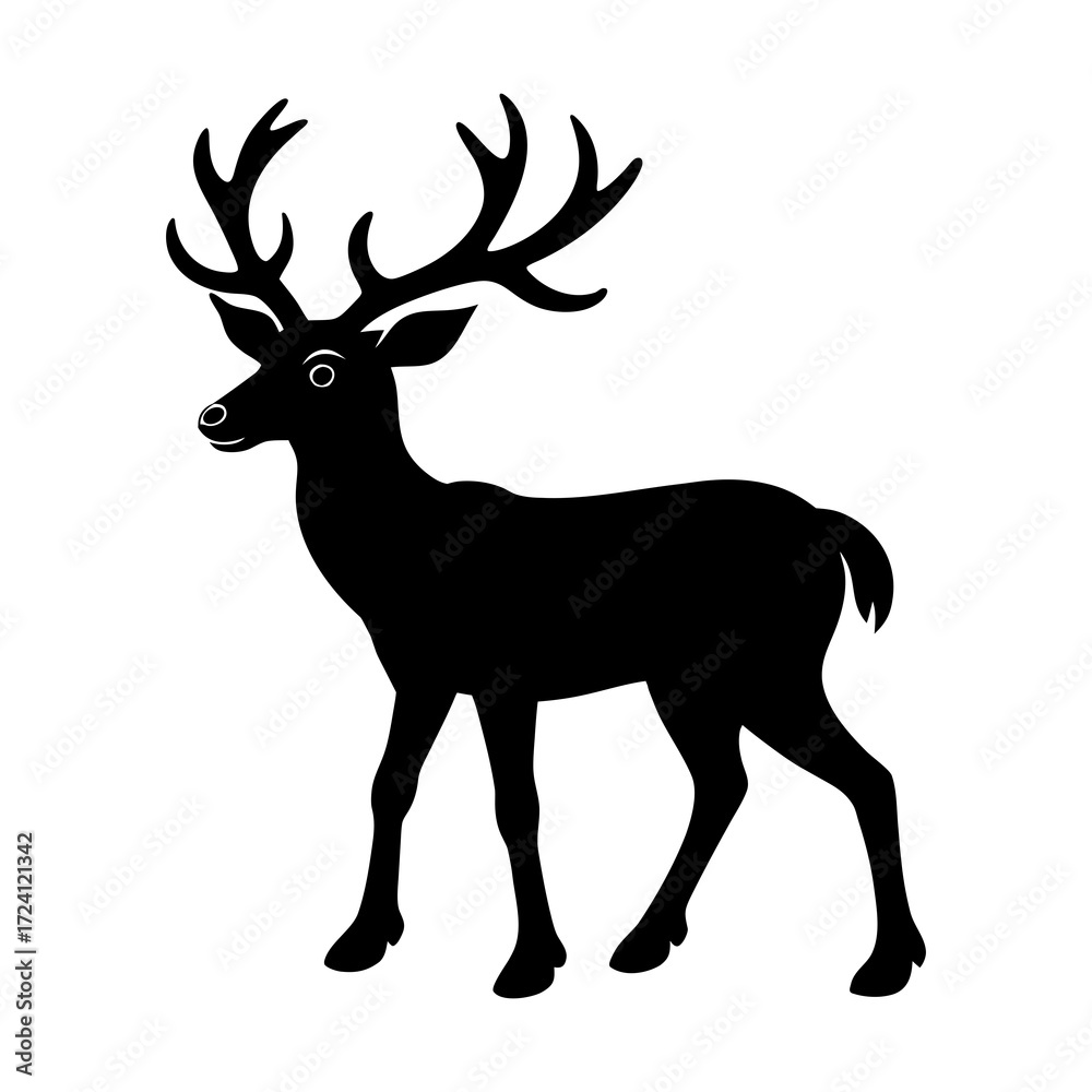 Fototapeta premium deer silhouette vector illustration