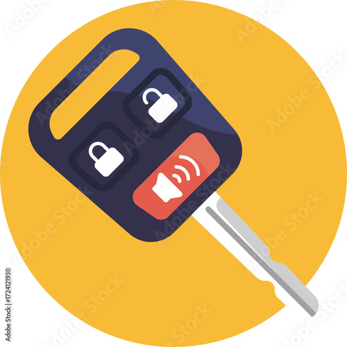 Vehicle key with a remote or traditional design for ignition.