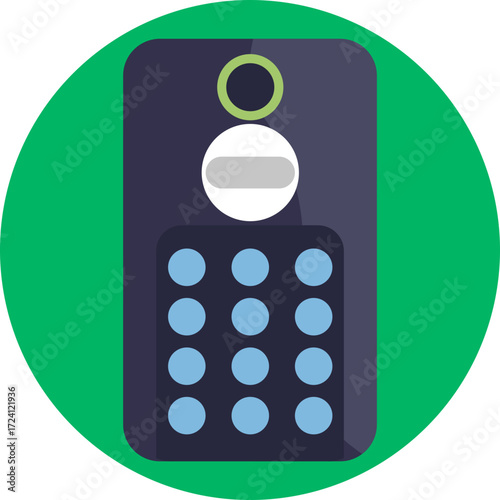 A numeric keypad used for entering security codes to unlock doors or safes.