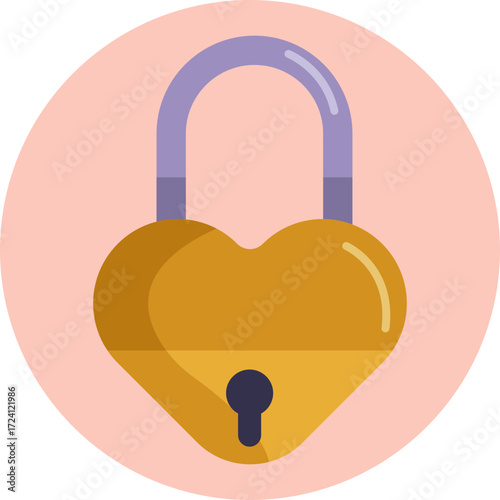 A lock shaped like a heart, symbolizing love and security.