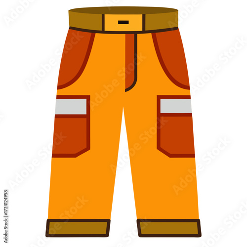 Shop orange work pants with pockets and belt loops for construction and outdoor activities