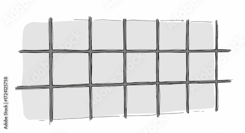 Abstract cell structure, grey grid pattern against white, suitable for architectural and construction projects. Cell pattern design, ideal for industrial applications, provides durable construction,