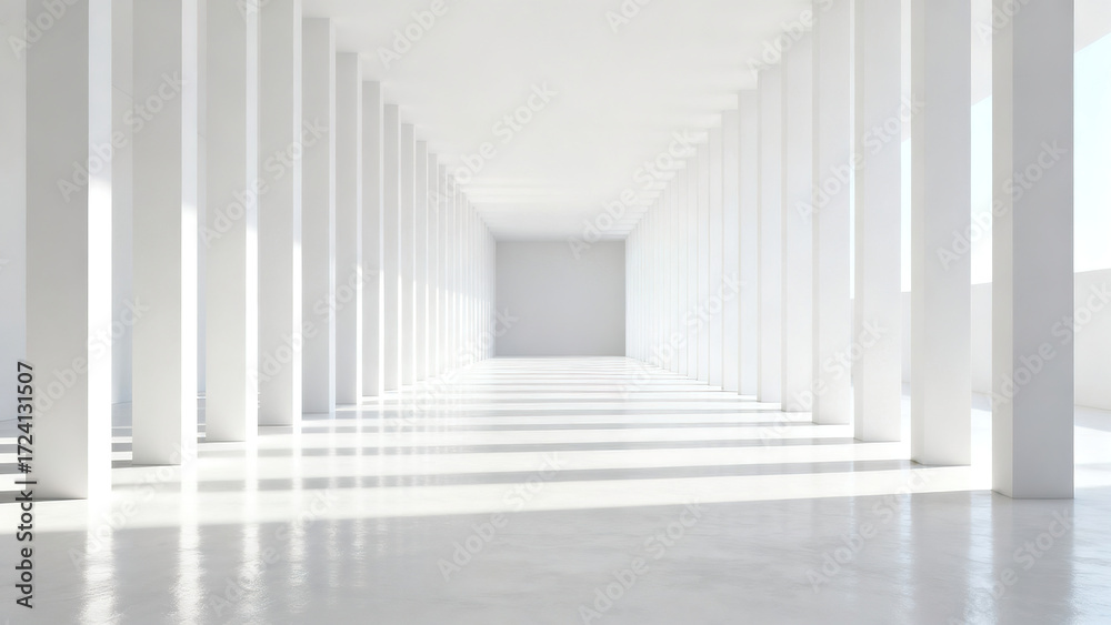 Fototapeta premium Minimalist White Bright and Airy Space
