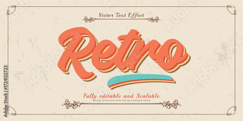 Vintage retro  text effect