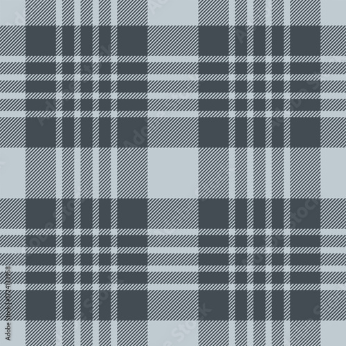Checkered design for prints. Seamless gray, grey color check pattern.Repeating patern plaid.  Repeated tartan fabric.Ekose texture. Madras flannel.Vector scottish fabriс.Checker line.Stripe gingham