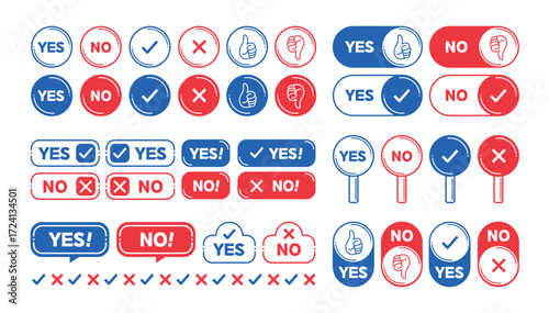 Various yes or no buttons
