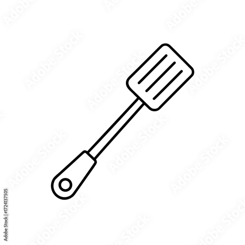 Outline of a kitchen spatula tool