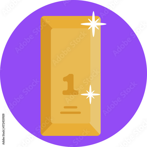 Shiny gold bar symbolizing wealth, prosperity, and luxury.