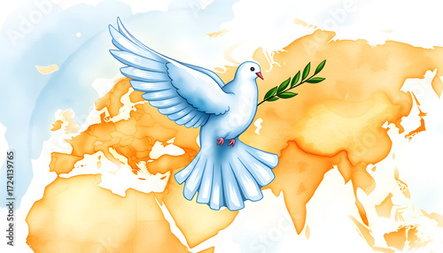 Concept of peace and hope, as the dove is often associated with these qualities